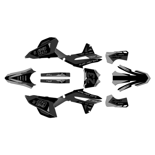 honda crf450rx graphics kit 2021-2024 evader series smoke