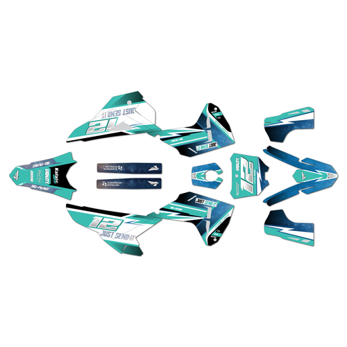 honda crf250r graphics kit 2025-2026 lite series teal