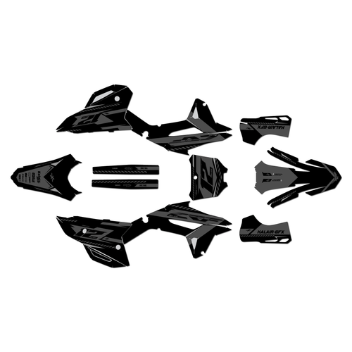 honda crf450rx graphics kit 2021-2024 lethal series smoke