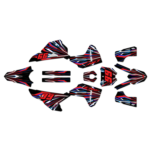 honda crf450r graphics kit 2025-2026 prime series blue