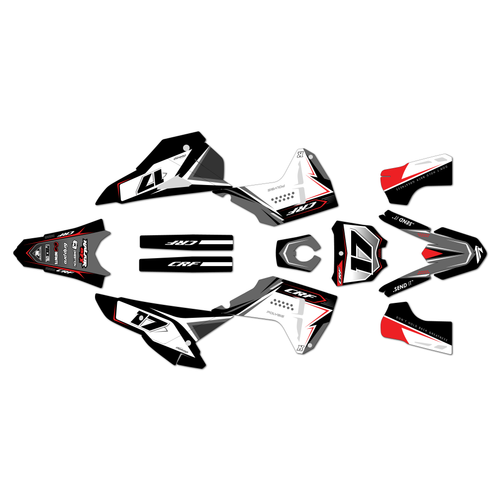 honda crf250r graphics kit 2025-2026 stellar series red