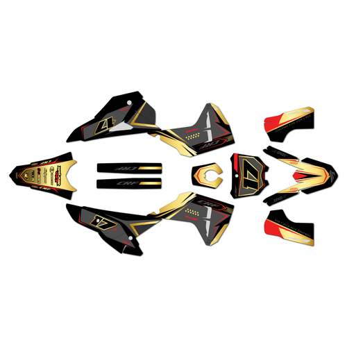 honda crf450r graphics kit 2025-2026 stellar series red-shift