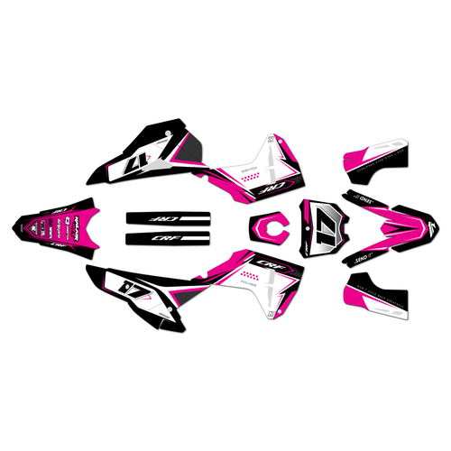 honda crf450r graphics kit 2025-2026 stellar series magenta