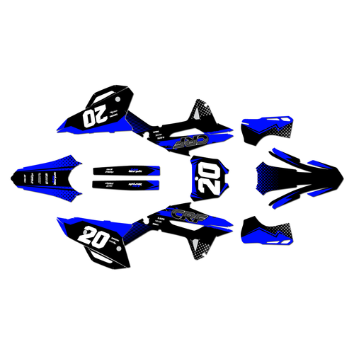 honda crf250rx graphics kit 2022-2024 spear series blue