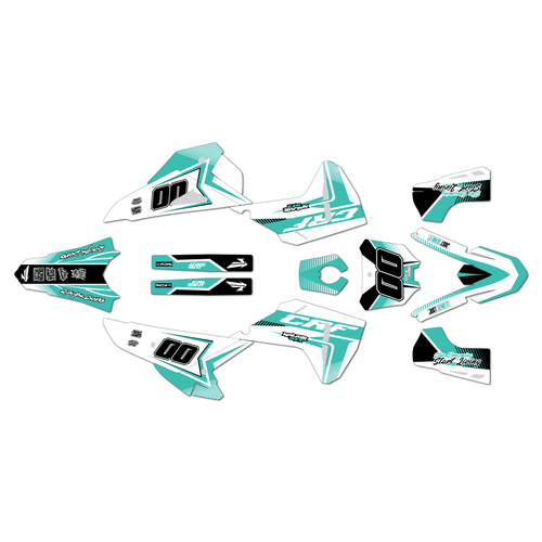 honda crf250r graphics kit 2025-2026 unit series teal