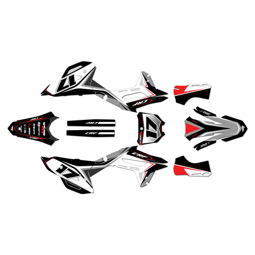 honda crf250rx graphics kit 2022-2024 stellar series red