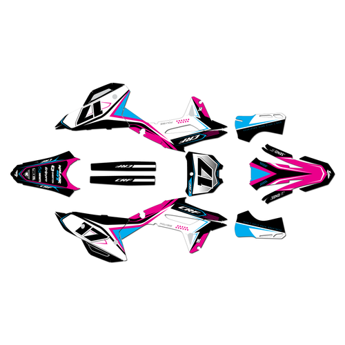 honda crf250rx graphics kit 2022-2024 stellar series magenta