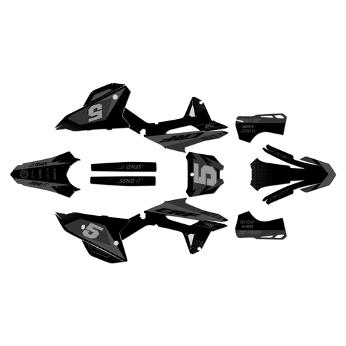 honda crf250rx graphics kit 2022-2024 turbo series smoke