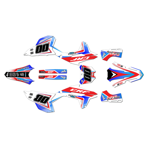 honda crf250rx graphics kit 2022-2024 unit series red