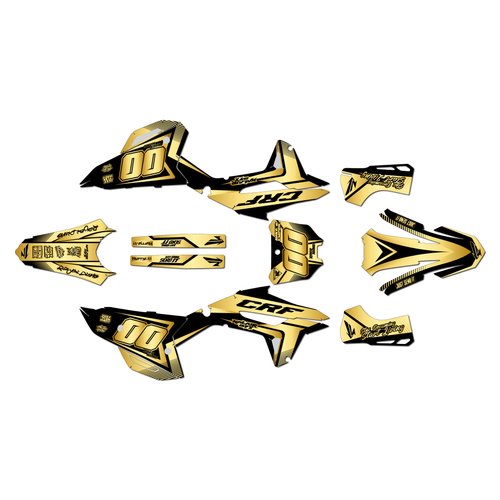 honda crf450rx graphics kit 2021-2024 unit series gold