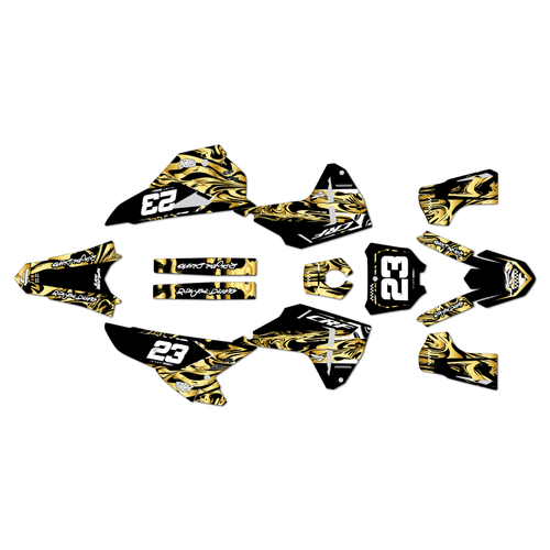 honda crf450rwe graphics kit 2025-2026 acid series gold