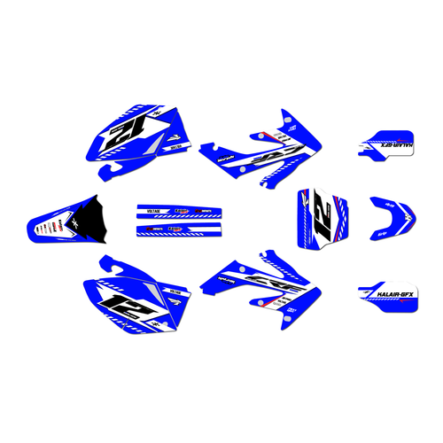 honda crf250r graphics kit 2006-2007 lethal series blue