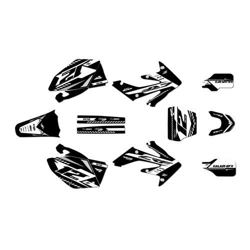 honda crf250r graphics kit 2006-2007 lethal series black-out