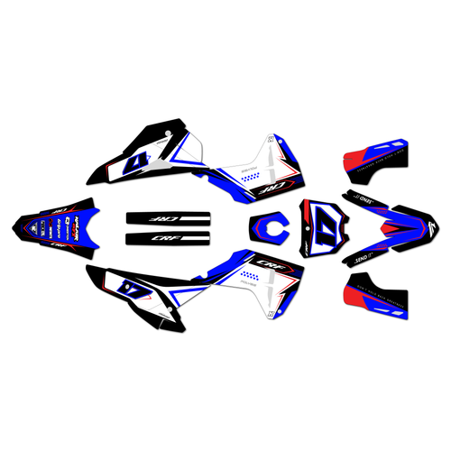 honda crf450rwe graphics kit 2025-2026 stellar series blue-shift