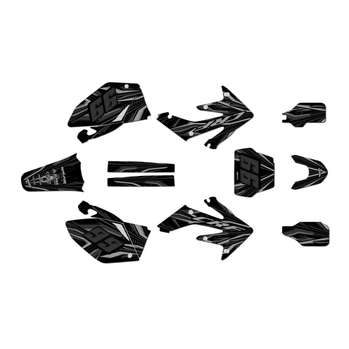 honda crf250r graphics kit 2006-2007 prime series smoke