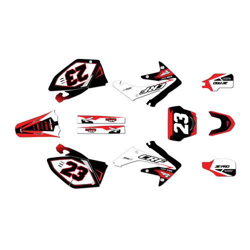 honda crf250r graphics kit 2008-2009 evader series red