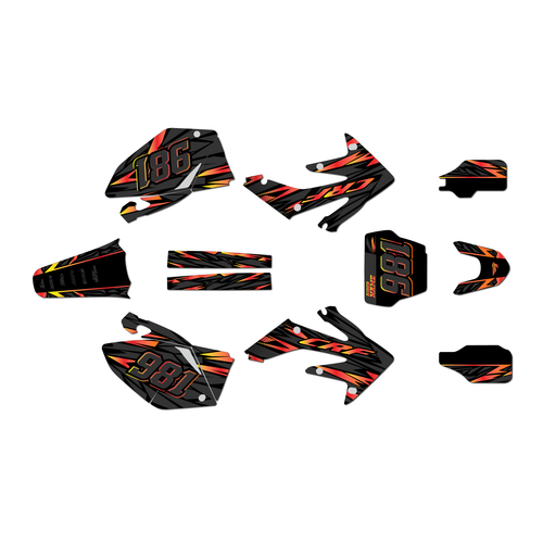 honda crf250r graphics kit 2004-2005 twitch series sunrise