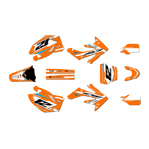 honda crf250r graphics kit 2008-2009 lethal series orange