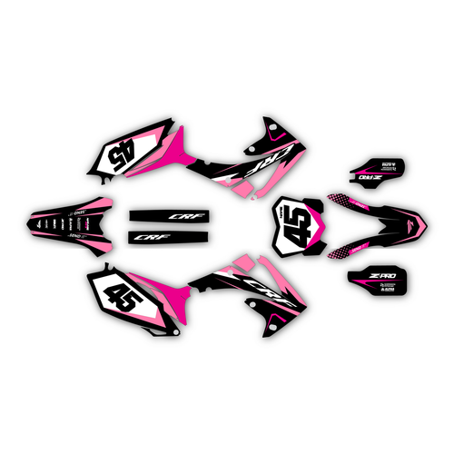 honda crf450r graphics kit 2009-2012 division series pink