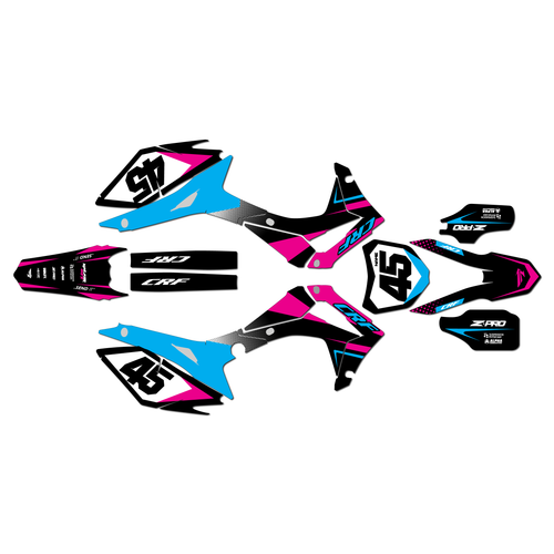 honda crf250r graphics kit 2014-2017 division series magenta
