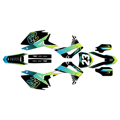 honda crf250r graphics kit 2014-2017 fh series lime