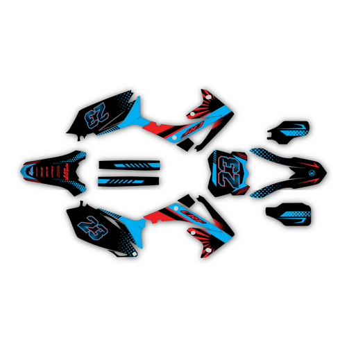 honda crf450r graphics kit 2009-2012 fh series cyan