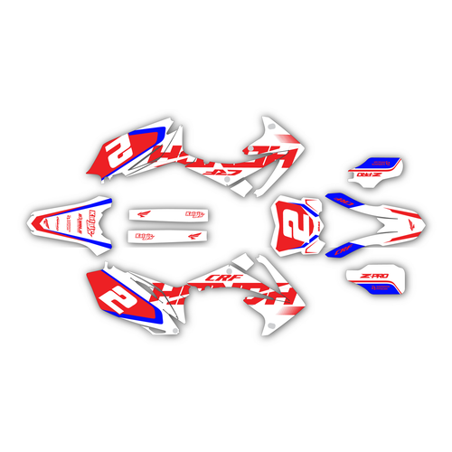 honda crf450r graphics kit 2009-2012 flight series white