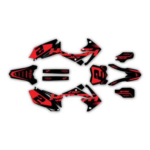 honda crf450r graphics kit 2009-2012 flight series black