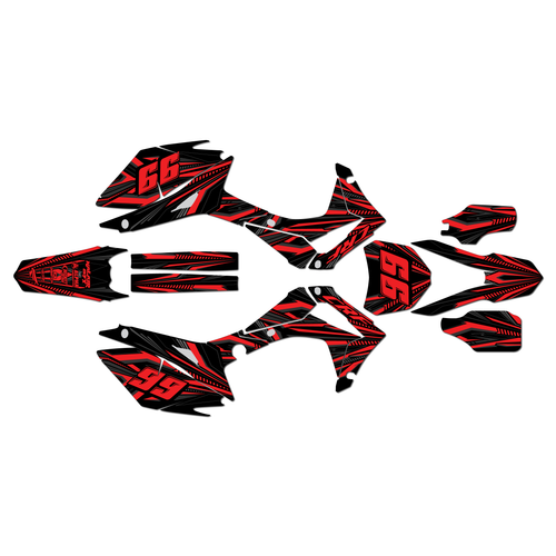 honda crf250r graphics kit 2014-2017 prime series red-shift