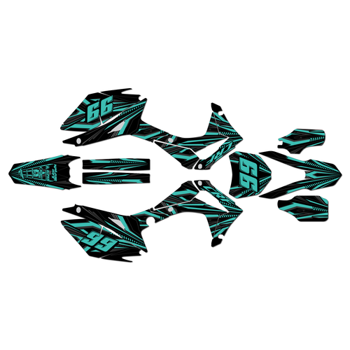 honda crf450r graphics kit 2013-2016 prime series teal