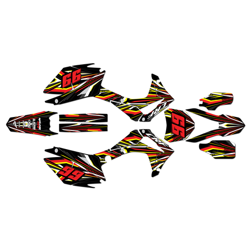 honda crf450r graphics kit 2013-2016 prime series yellow