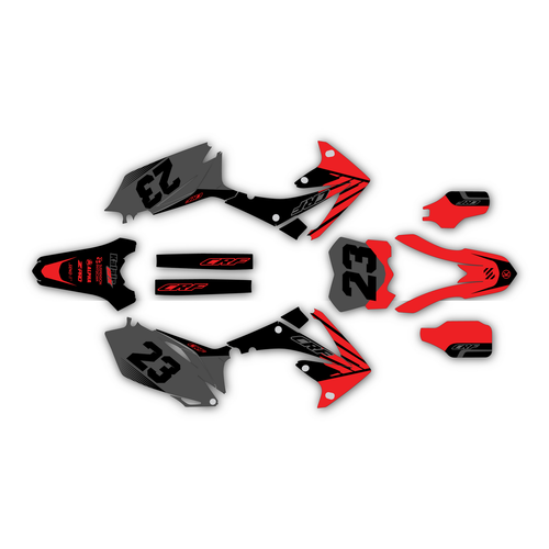 honda crf250r graphics kit 2010-2013 oem series red