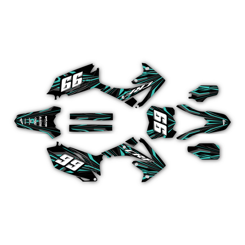 honda crf250r graphics kit 2010-2013 prime series teal