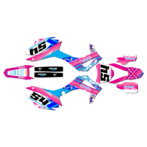 honda crf250r graphics kit 2014-2017 split series pink