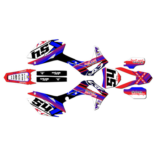 honda crf250r graphics kit 2014-2017 split series red