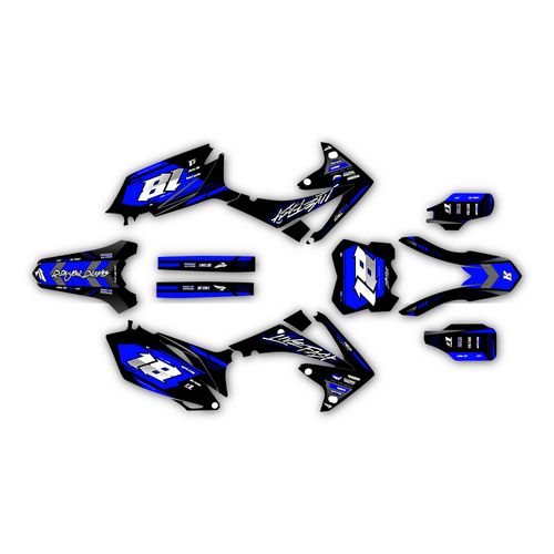 honda crf250r graphics kit 2010-2013 rebel series blue