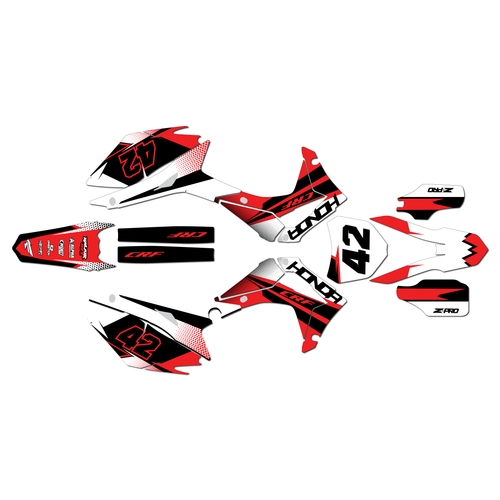 honda crf450r graphics kit 2013-2016 team series red