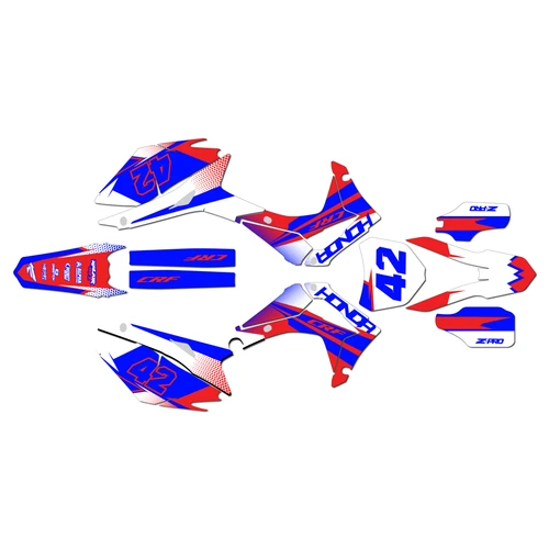 honda crf450r graphics kit 2013-2016 team series red-blue