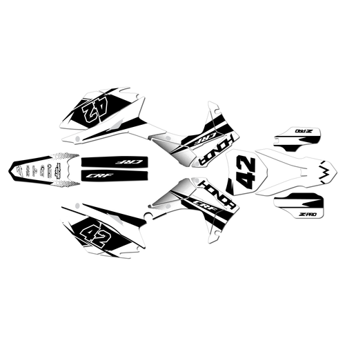 honda crf450r graphics kit 2013-2016 team series white