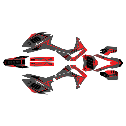 honda crf450r graphics kit 2013-2016 unit series red