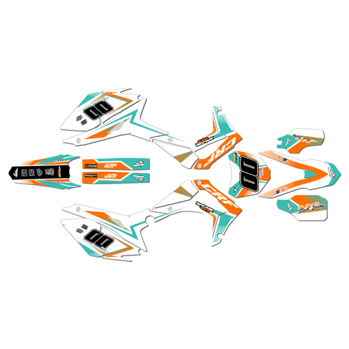honda crf450r graphics kit 2013-2016 unit series teal