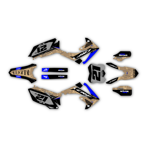 honda crf250r graphics kit 2010-2013 semperfi series blue