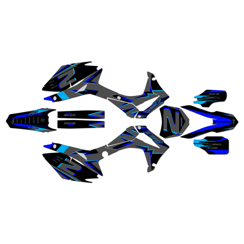 honda crf250r graphics kit 2014-2017 vision series blue