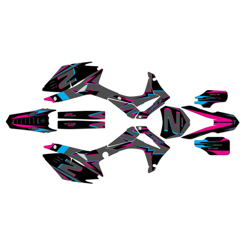 honda crf250r graphics kit 2014-2017 vision series magenta