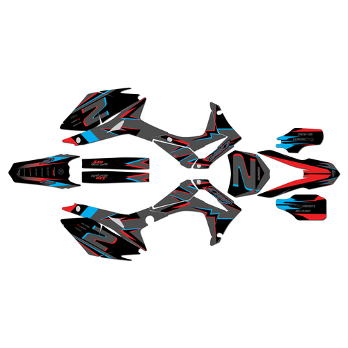 honda crf450r graphics kit 2013-2016 vision series red