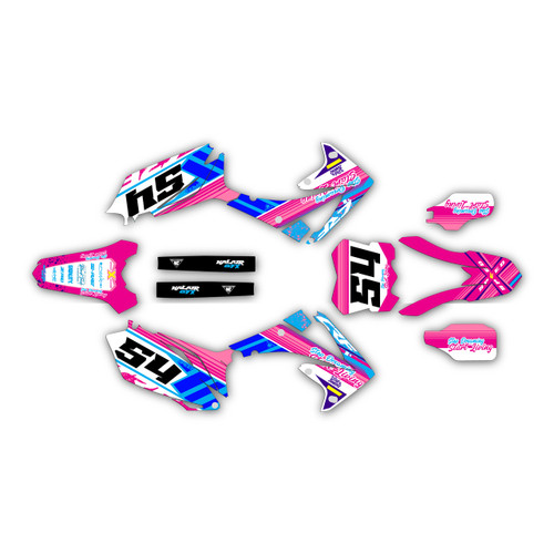 honda crf450r graphics kit 2009-2012 split series pink