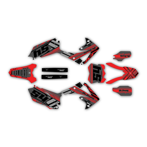 honda crf450r graphics kit 2009-2012 split series red-shift