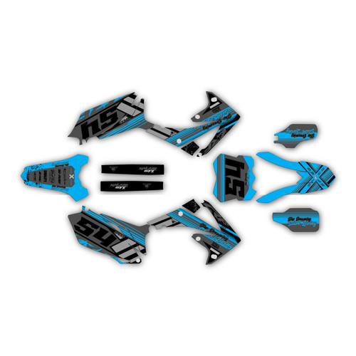 honda crf450r graphics kit 2009-2012 split series cyan