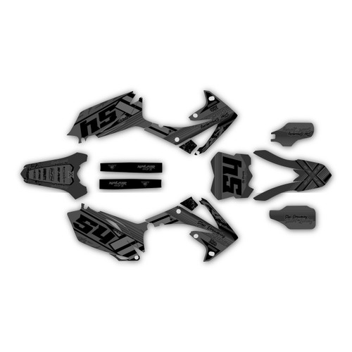 honda crf450r graphics kit 2009-2012 split series smoke