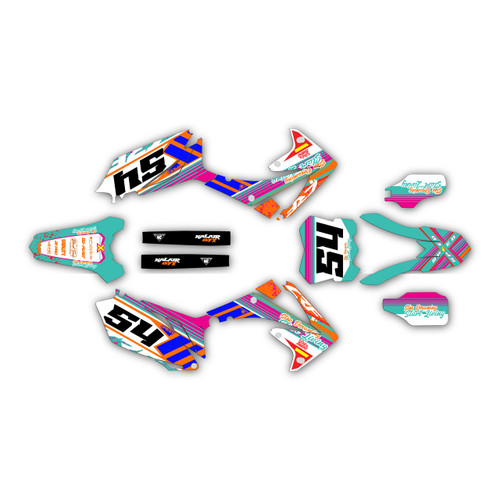 honda crf250r graphics kit 2010-2013 split series teal